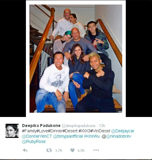 Ini dia foto 'keluarga' baru Deepika di Kanada © Twitter.com/deepikapadukone