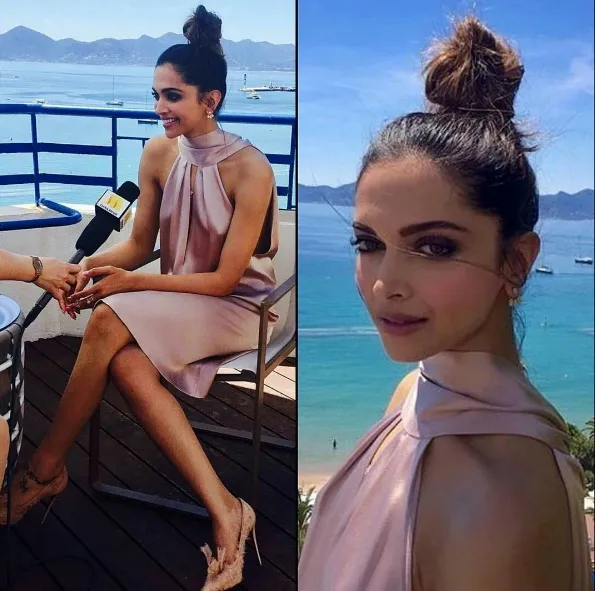 Deepika anggun dengan gaun warna pastel ©instagram/bollyfashionfiesta