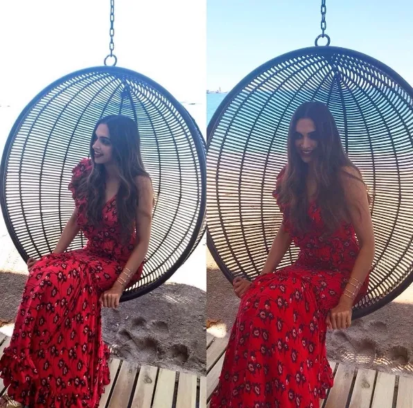 Cocok nggak sih? Banyak yang nggak suka dengan gaun ini loh. Kalau menurut kamu? ©instagram/bollyfashionfiesta