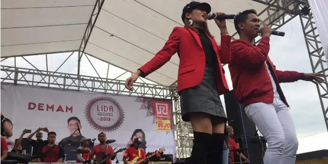 Rani DA3 dan Ridwan LIDA tampil duet. (credit: Indosiar)