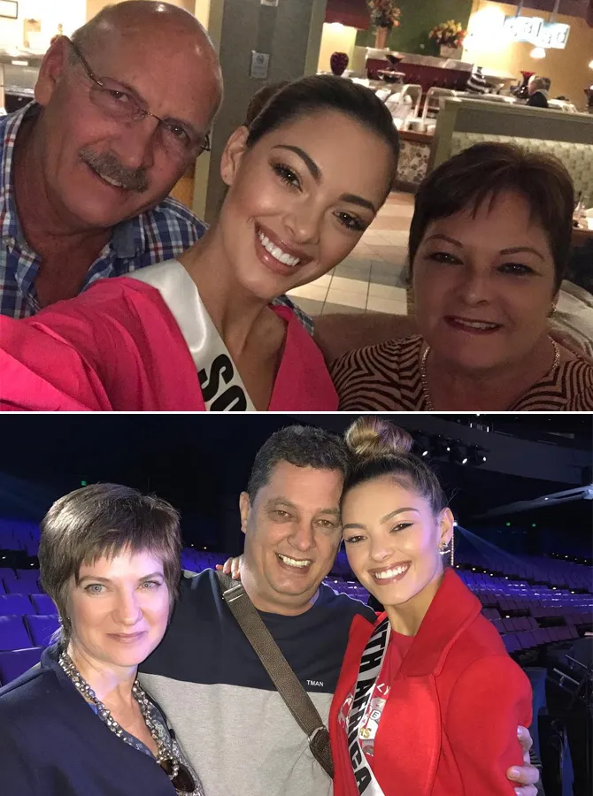 Demi bersama ke-4 orangtuanya © instagram.com/demileighnp