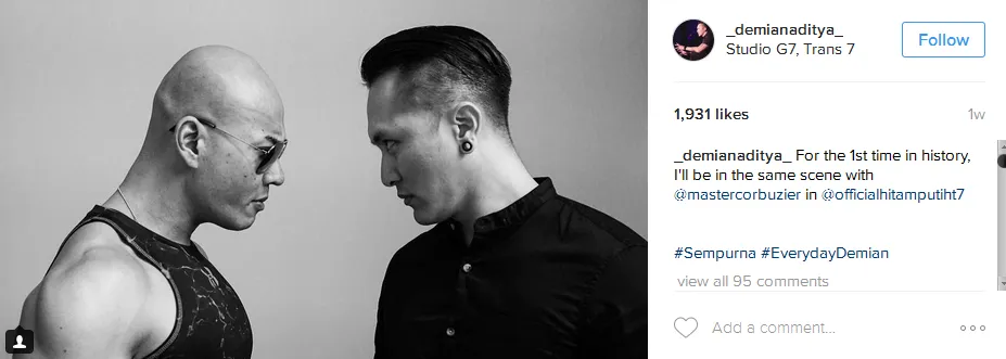 Pertama kali dalam sejarah, Deddy dan Demian bertemu © Instagram/_demianaditya_