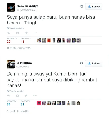 Perseteruan antara Demian dan Ki Kusumo / © Twitter