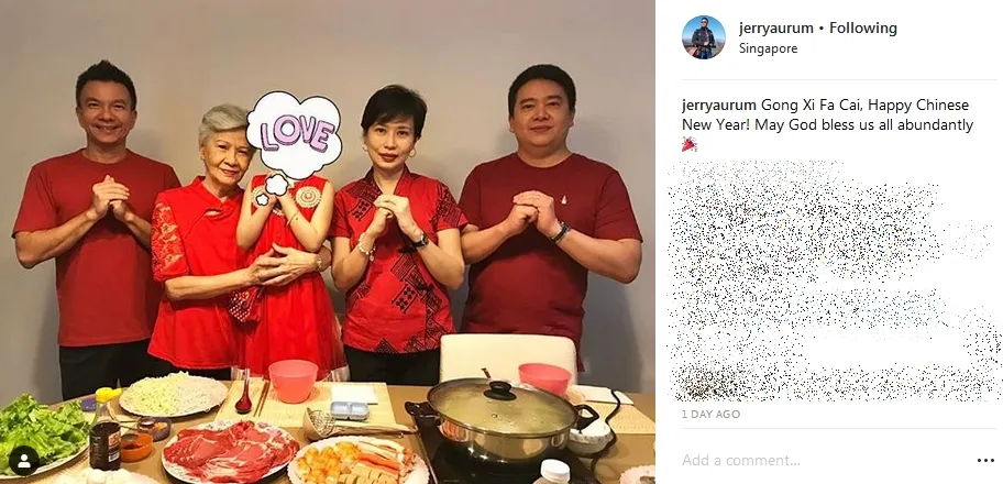 Shakira Rayakan Imlek Bersama Keluarga Jerry