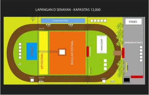 Ini Denah Venue Untuk Konser Blur Dan Tegan Sara 