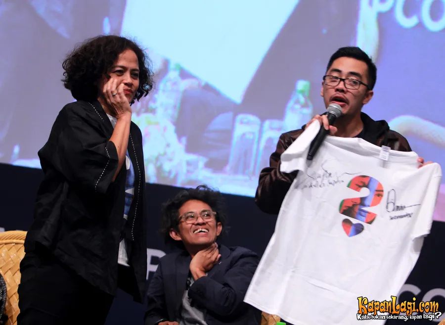 Meski hadir di POPCON 2015, Mira dan Dennis justru menghindari media ©Muhammad Akrom Sukarya