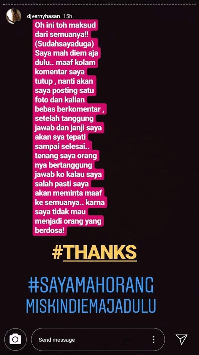 Curhat DJ Verny (credit: instagram.com/djvernyhasan)