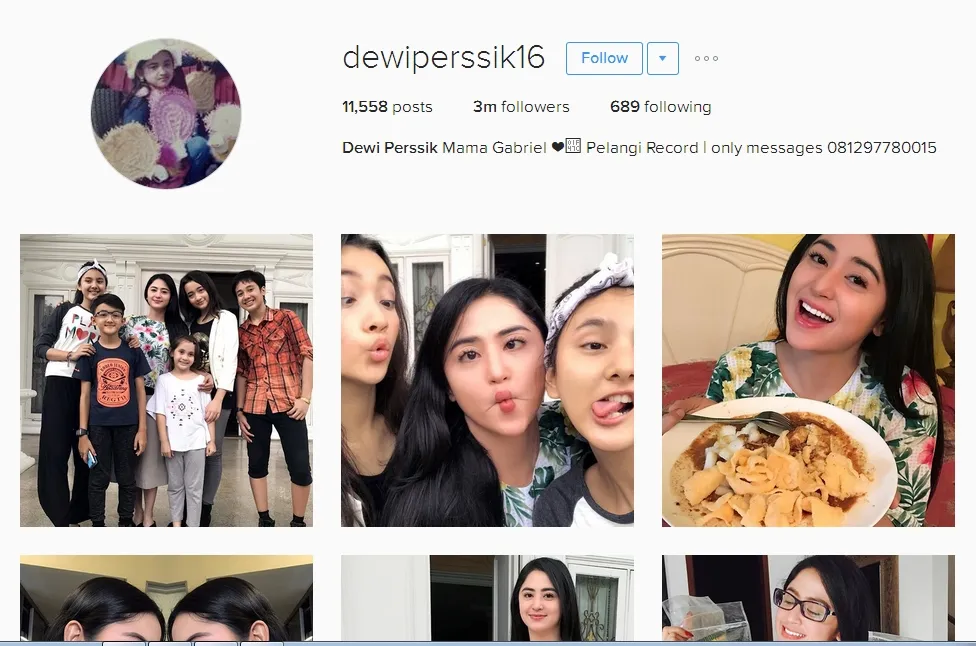 Kini akun Depe sudah kembali normal ©instagram/dewiperssik16