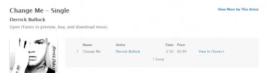 Lagu Change Me Derrick Bullock yang dirilis via iTune memiliki kemiripan dengan Eyes, Nose, Lips Taeyang Big Bang. @allkpop.com