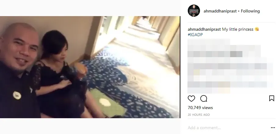 Dhani dan Safeea ketinggalan kunci kamar hotel dan nongkrong di lorong @instagram/ahmaddhaniprast