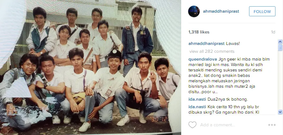 Foto Jadul Ahmad Dhani © Instagram ahmaddhaniprast