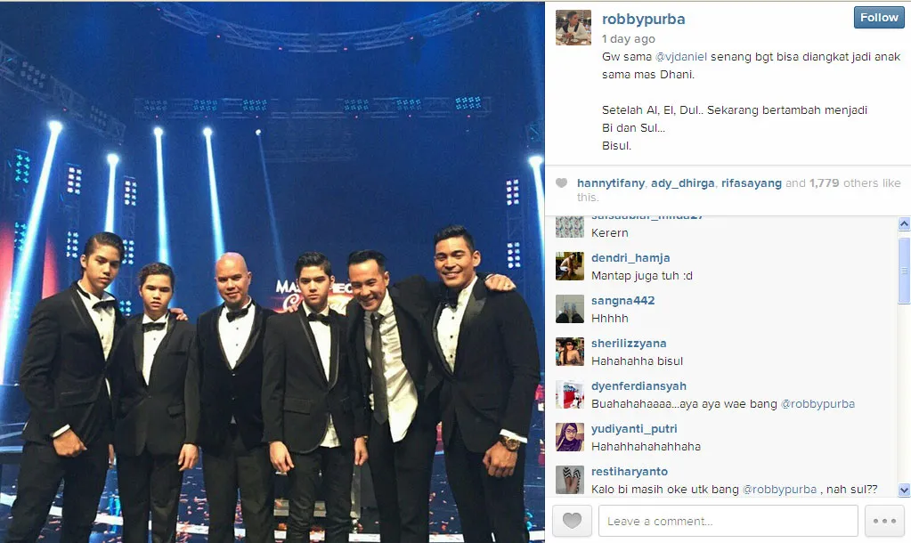 Foto Robby Purba bersama keluarga Ahmad Dhani @foto: Instagram/robbypurba