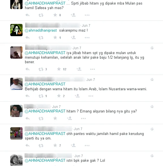 Komentar netizen mengenai tweet Dhani / © Twitter