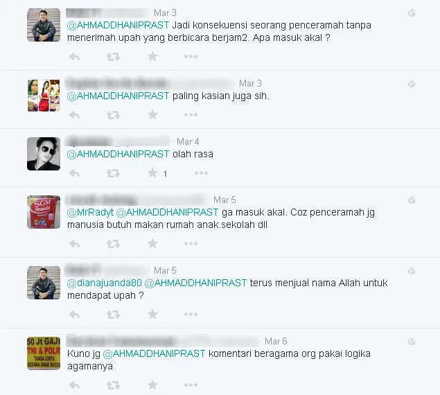 Komentar netizen menanggapi tulisan Dhani / © Twitter