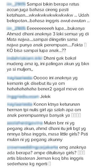 Komentar netizen mengenai postingan Dhani / © Instagram