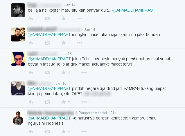 Komentar netizen akan tweet Dhani / © Twitter