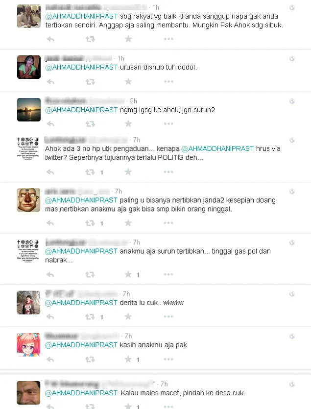 Komentar netizen mengenai tweet Dhani © Twitter/ahmaddhaniprast