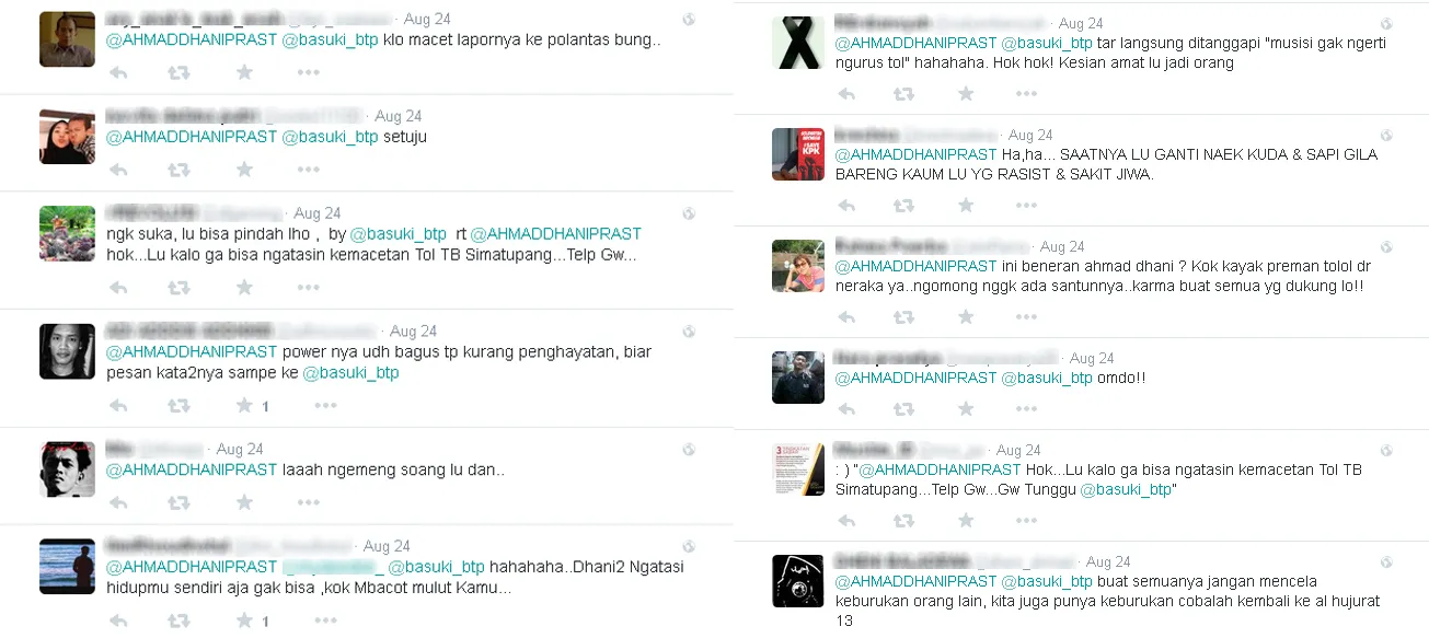 Komentar netizen menanggapi ucapan Dhani © Twitter.com/@ahmaddhaniprast