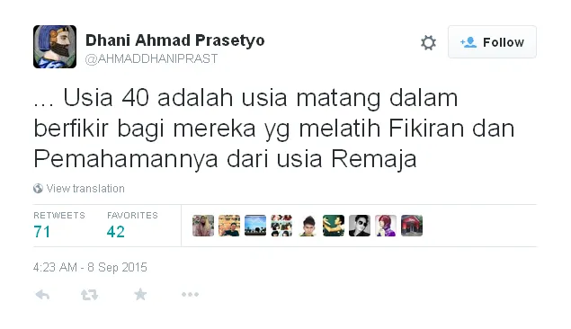 Lanjutan tweet Dhani © Twitter/ahmaddhaniprast