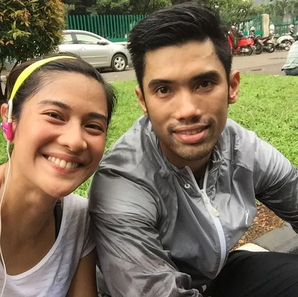 Dian lari pagi ditemani Indra ©instagram/therealdisastr