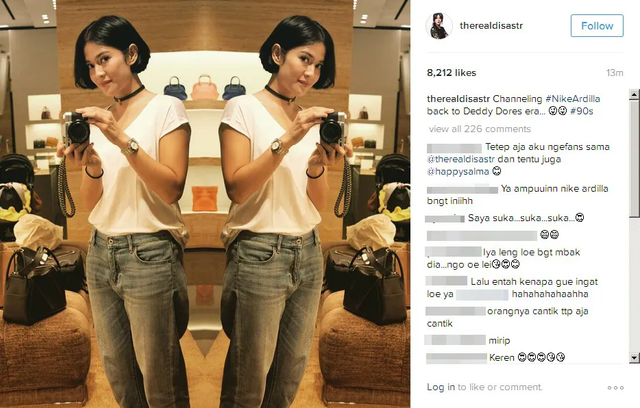 Dian pun mengaku jika rambutnya kali ini mirip dengan Nike © instagram.com/therealdisastr