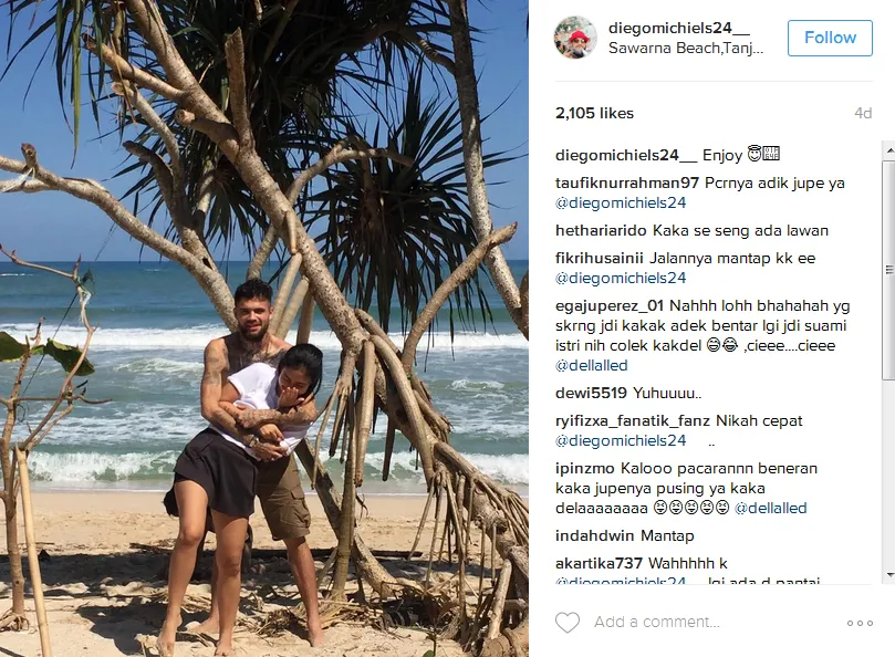Diego dan Della, cocok? © Instagram/diegomichiels24