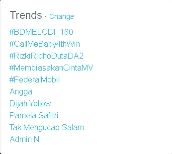 Nama Dijah terpampang nyata di dinding Trending Topic / © Twitter