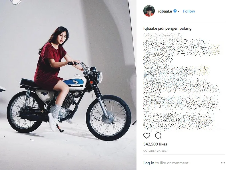 Rayuan gombal Iqaal untuk Vanesha. Credit: via instagram.com/iqbaal.e