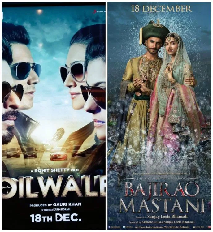 Penayangan 'DILWALE' di bioskop lebih banyak dari 'BAJIRAO MASTANI' © Pinkvilla.com