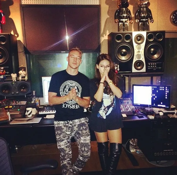 CL dan Diplo di studio rekaman © instagram.com/diplo