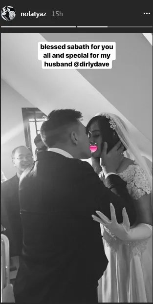 Momen romantis pernikahan Dirly dan Nola ©instagram/nolatyaz