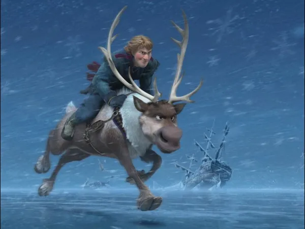 Kristoff dan Sven, membantu petualangan Anna. | Foto: Disney