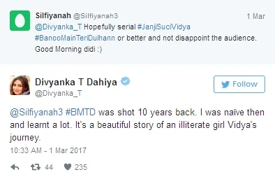 Divyanka menjawab pertanyaan dari fans Indonesia ©twitter