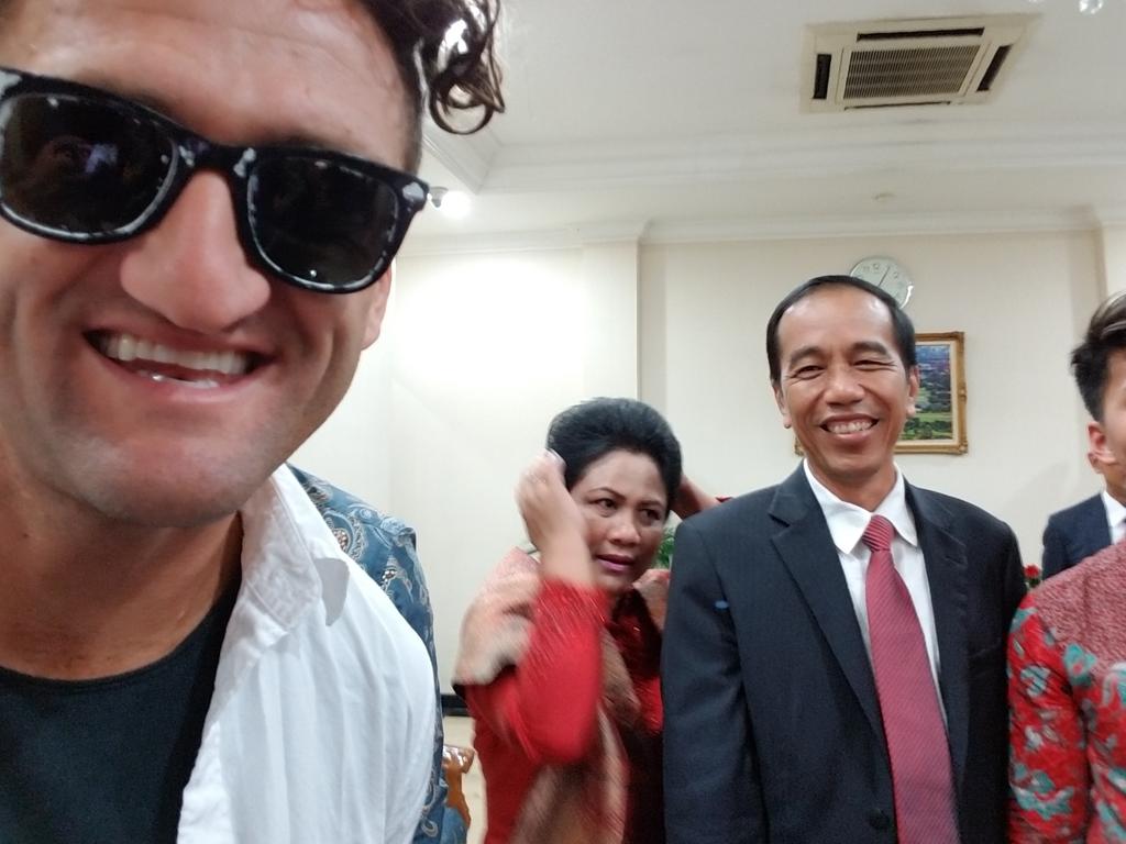 Casey Neistat bertemu Jokowi. Štwitter CaseyNeistat