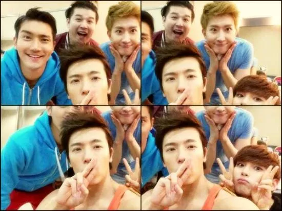 Donghae Super Junior mengupload selca bersama tiga sahabatnya. ©@donghae861015