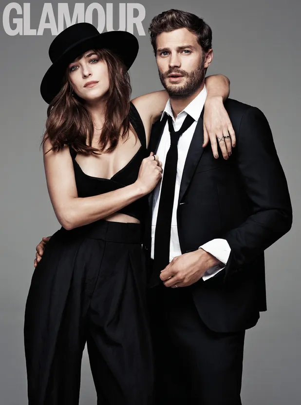 Jamie Dornan dan Dakota Johnson saat melakukan pemotretan dalam majalah Glamour. @digitalspy.com