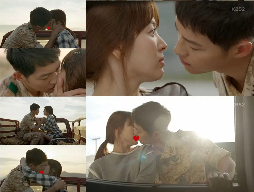 Banyak menampilkan adegan ciuman, Descendants Of The Sun kembali bikin rekor baru. ©hancinema.net