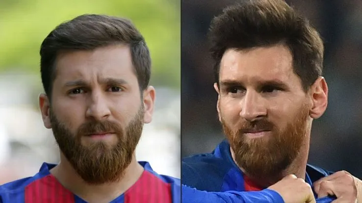 Reza Parastesh, pemuda Iran yang memiliki paras sangat mirip dengan Lionel Messi © ESPN