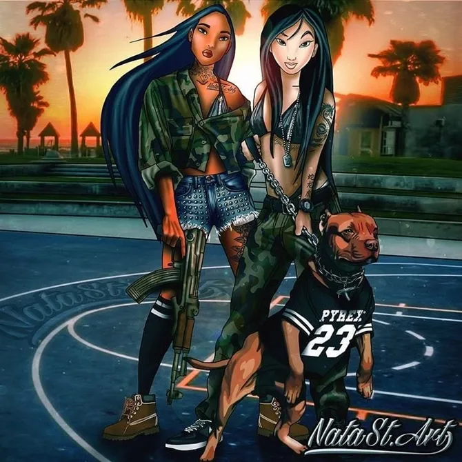Pocahontas & Mulan (credit : instagram.com/icdcreativestudios.us)