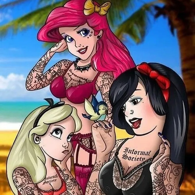 Ariel, Alice & Putri Salju (credit : instagram.com/icdcreativestudios.us)