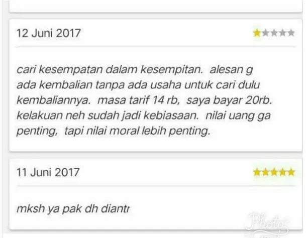 Beginilah komentar sang pelanggan pada tukang ojek yang tak memiliki kembalian © instagram.com/dramaojol.id
