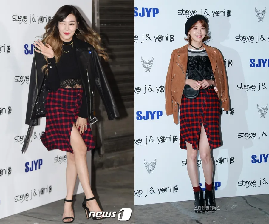 Tiffany SNSD dan Lee Da Hee hadiri acara fashion bareng. © istimewa