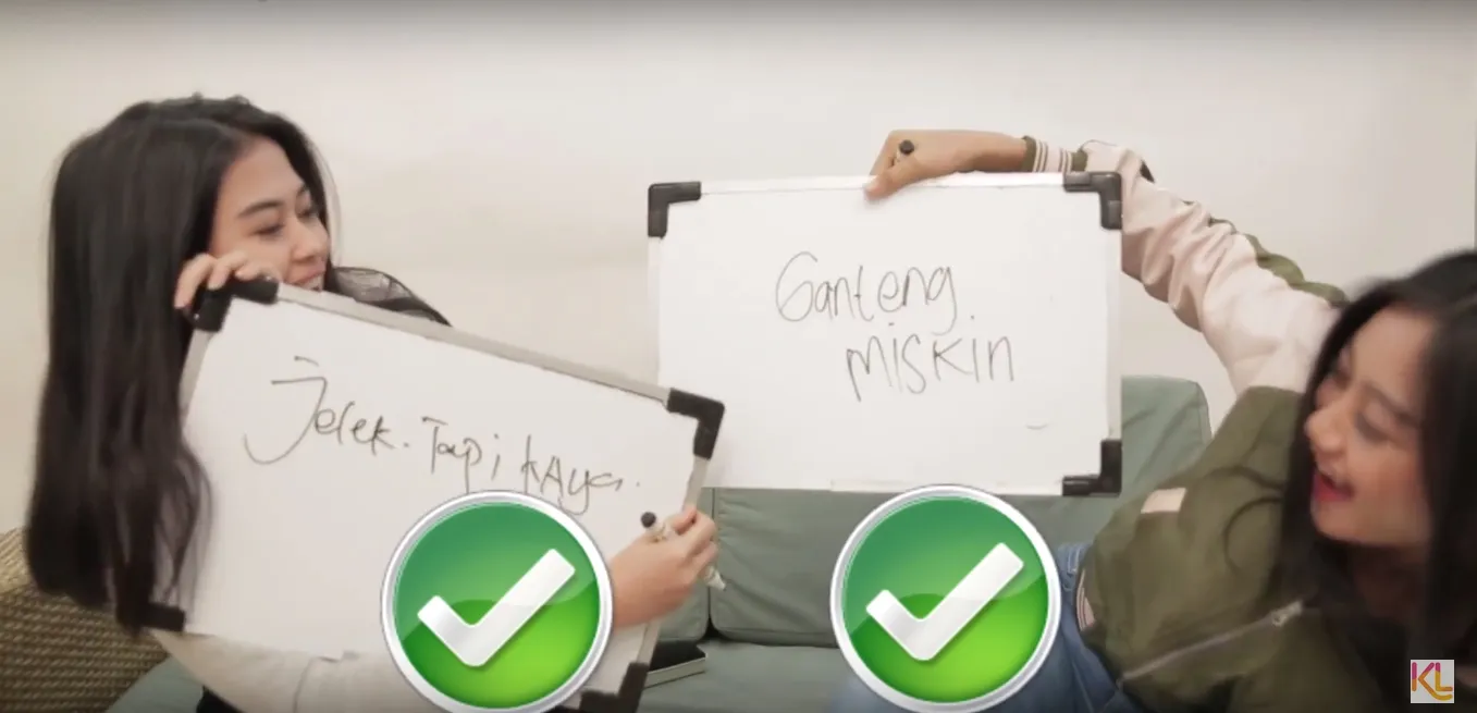 Kriteria cowok Ovi dan Pamela © Youtube/KapanLagi