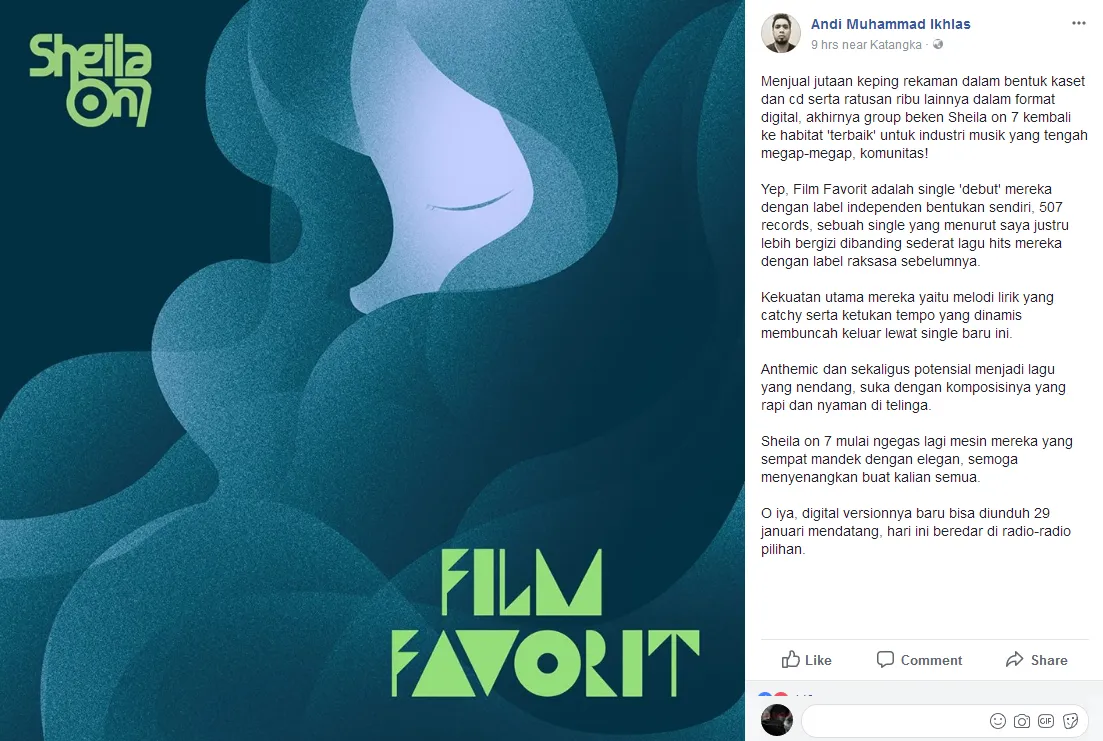 Review single baru Sheila on 7 / Credit: Facebook - Andi Muhammad Ikhlas