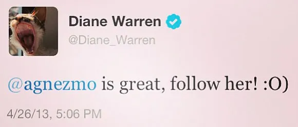 Tweet Diane Warren
