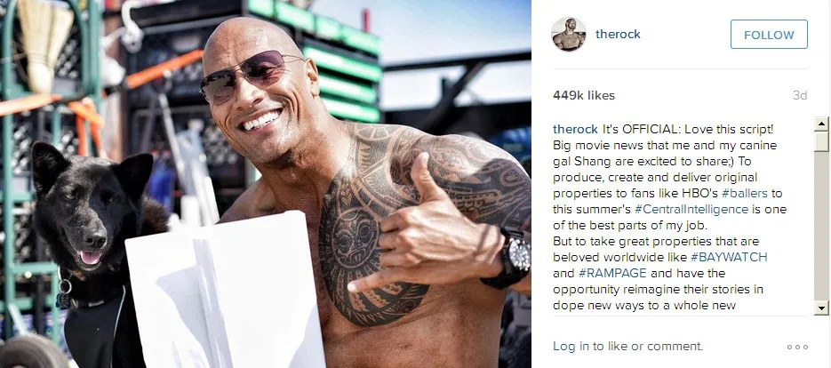 Dwayne Johnson © Instagram