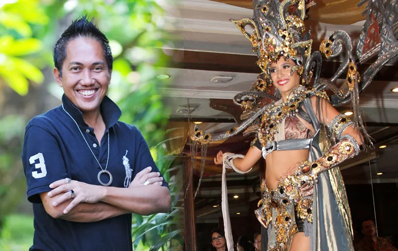 Dynand Fariz dan kostum Elvira Devinamira © Istimewa