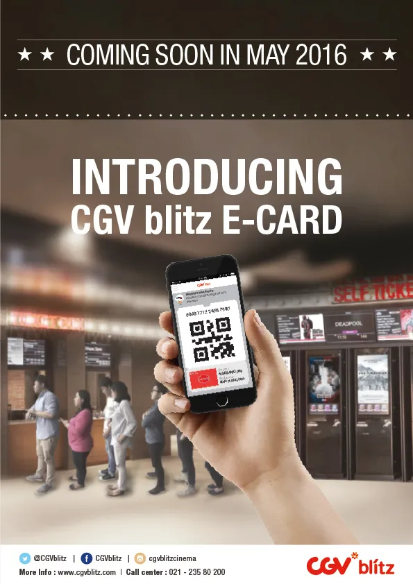 Lewat CGV Blitz E-Card, kamu nggak akan pernah berdiri di antrian tiket paling akhir lagi! © CGV Blitz
