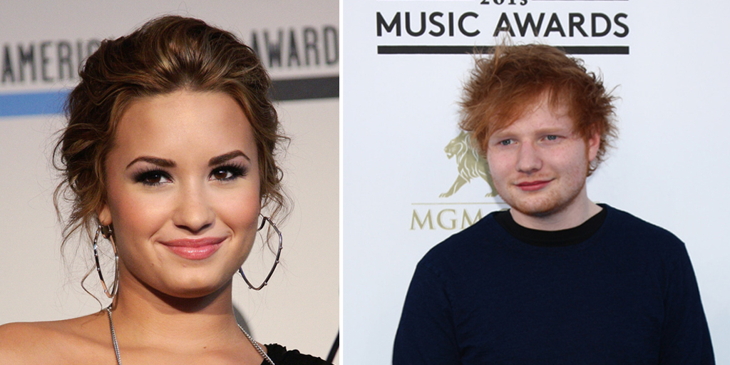 demi lovato sumringah bakal dekat-dekat ed sheeran