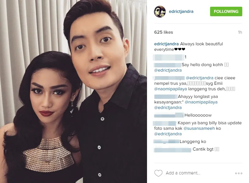 Inikah pacar baru Edric? © instagram.com/edrictjandra